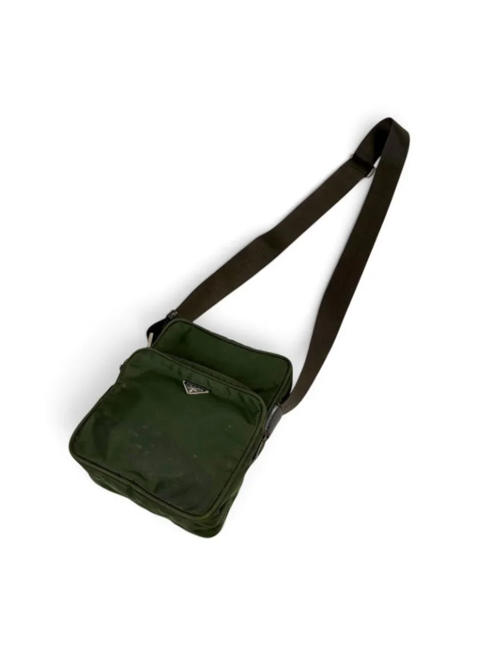 Prada Tessuto Nylon Triangle Logo Cross Crossbody
